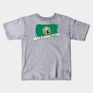 Washington flag Kids T-Shirt